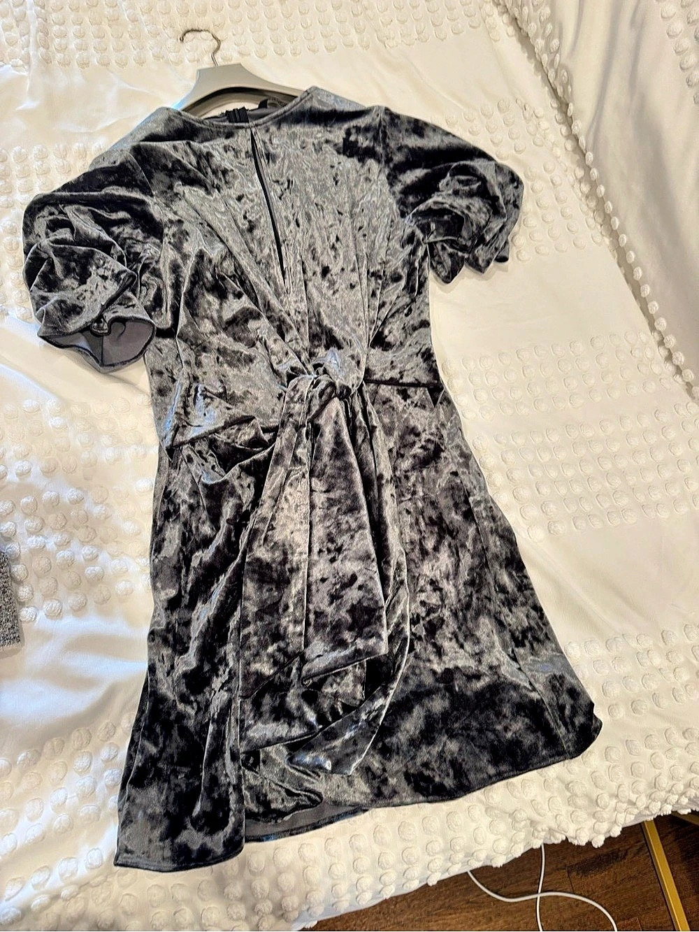 Zara Velvet-Textured Mini Romper Like New